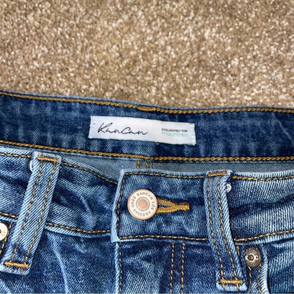 Kan Can jeans straight leg factory distressed holy 26" X 26" High rise FLAWED - Picture 6 of 10